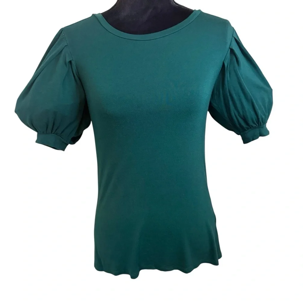 Boden | Green Puff Sleeve Blouse | Sz 2